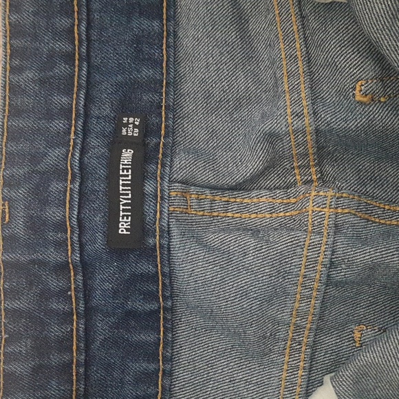 Dark Blue Wide Leg Jeans - Picture 4 of 5